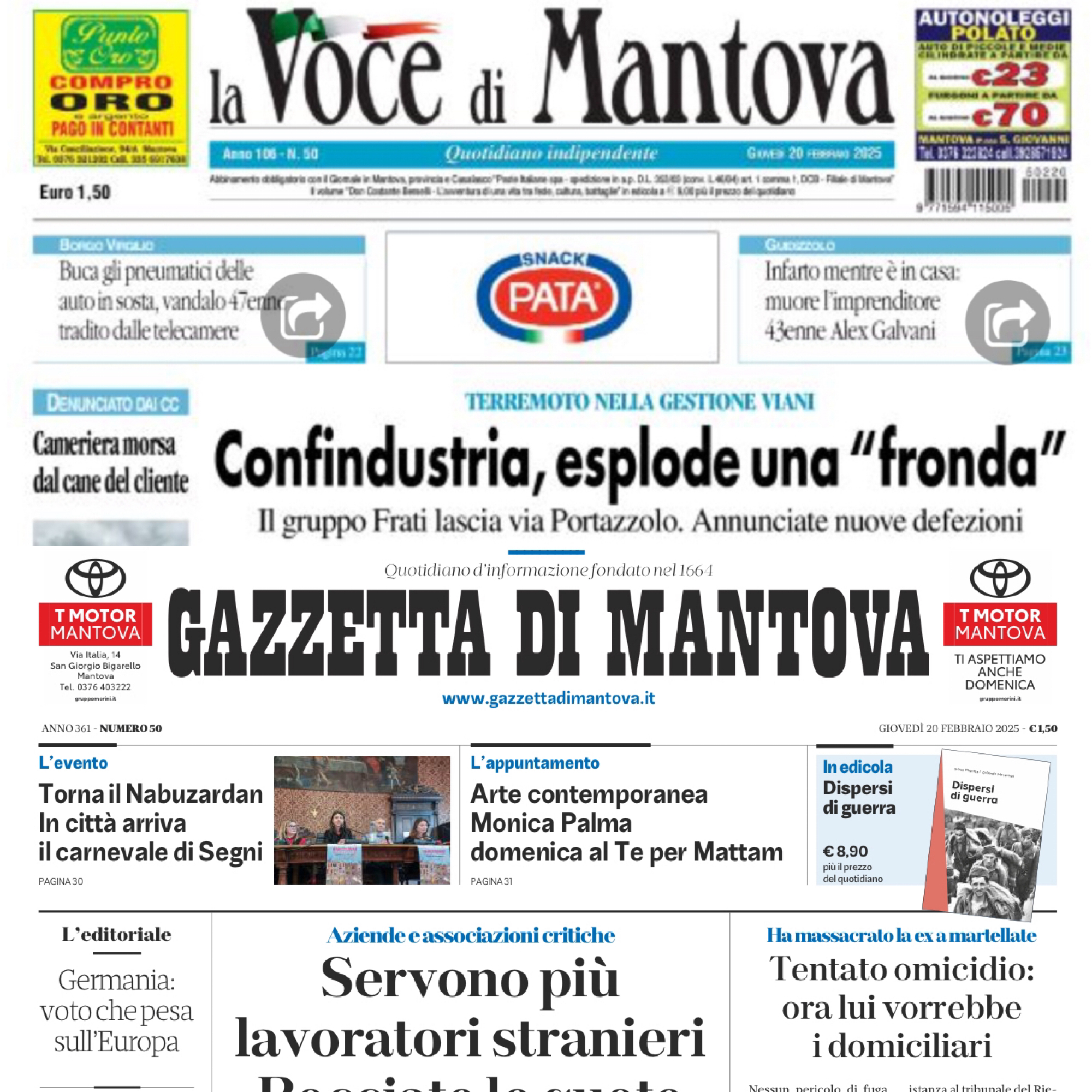 Notizia: la Voce la dice, la Gazzetta la tace