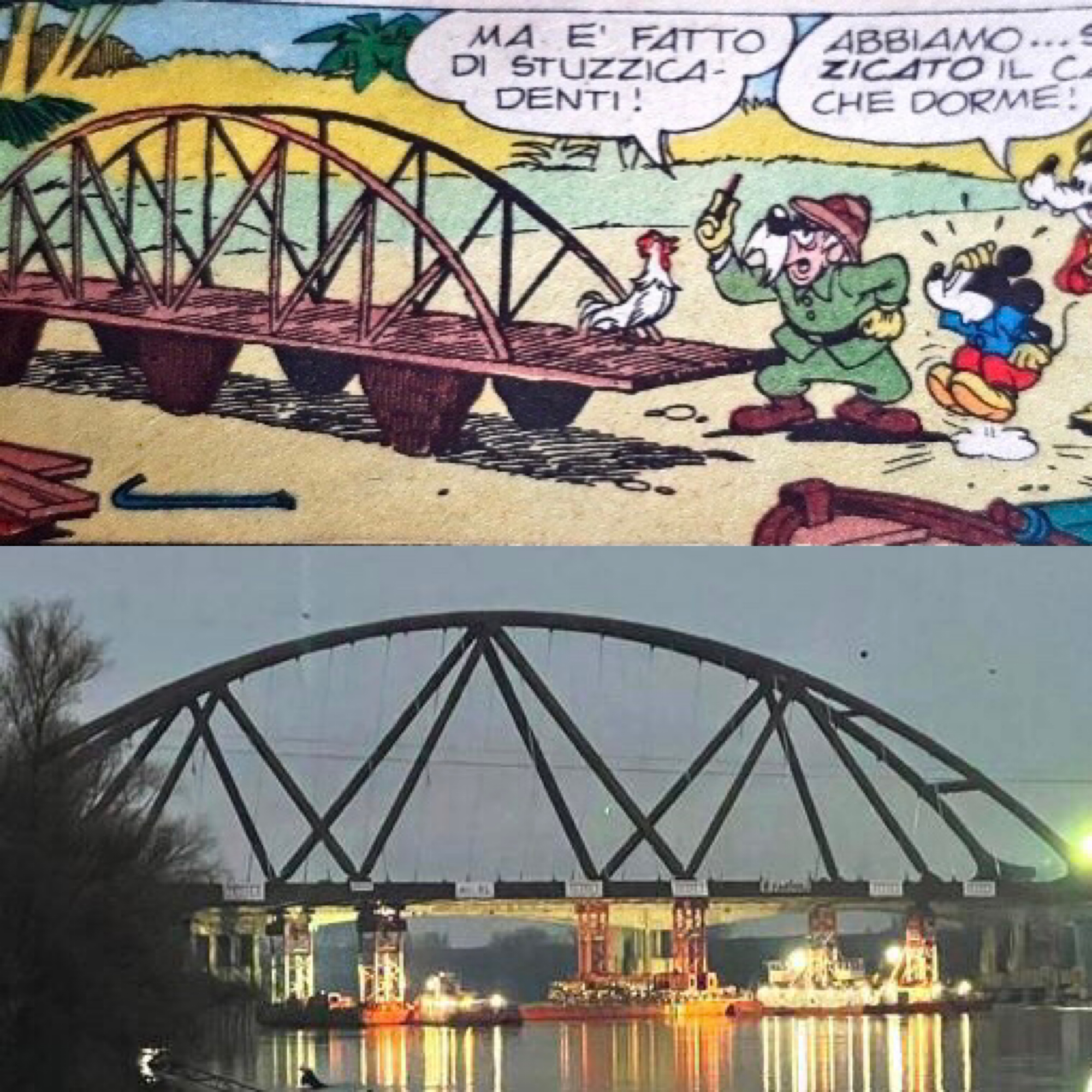 Topolino ha progettato, nel 1987, il ponte di San Benedetto