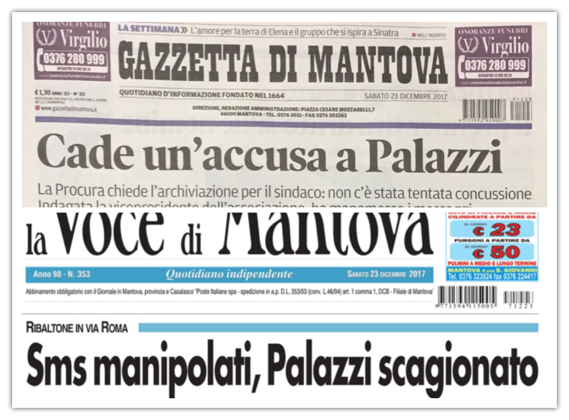 La titolazione non é mai asettica Quale la più ostile al Sindaco?
