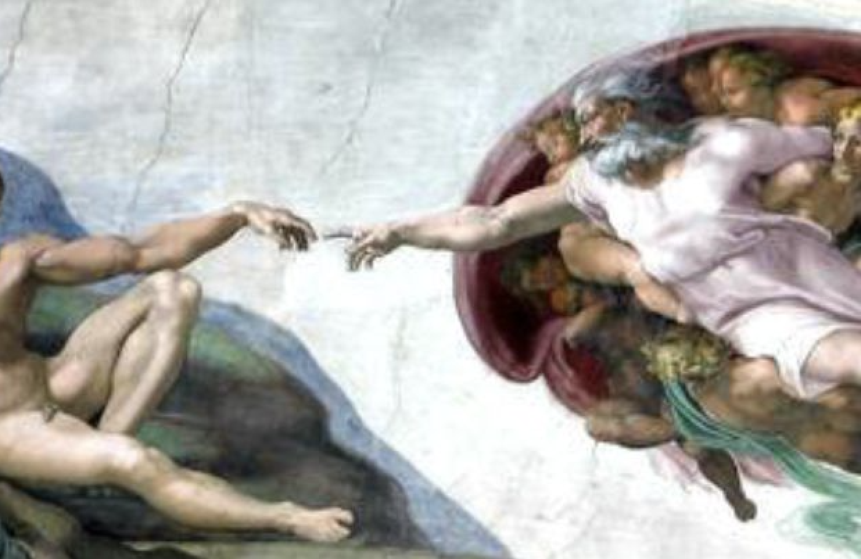 Dio sta stretto in un simbolo elettorale
