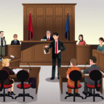 32231147 – a vector illustration of court scene